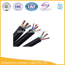 Cable flexible de goma flexible de la envoltura de goma del alambre de cobre 450 / 750v aislado para la comunicación